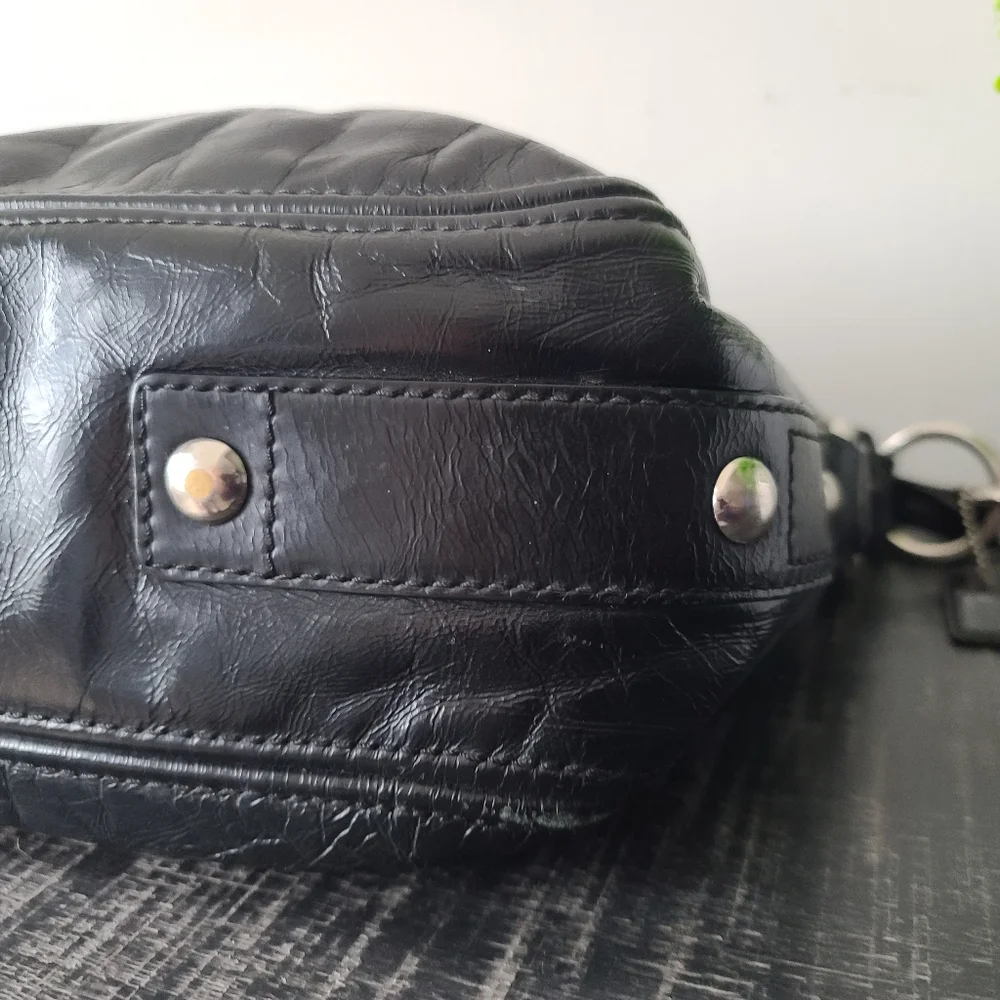 Coach Zoe Black Leather Hobo Shoulder Bag #F15478 - Picture 11 of 14